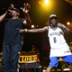 Rappers Chuck D (L) and Flavor Flav of Public Enemy are not on the same page regarding the group’s support of Senator Bernie Sanders.